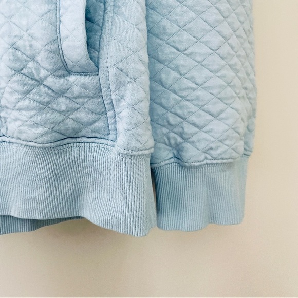 Lands’ End Quilted Baby Blue Pullover Large 42-44 - Picture 7 of 10